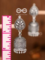 The Boho Chic Cylindrical Jhumkis - Oxidised Boho Earrings