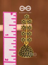 The Floral Branch Jhumkis (Golden) - Tiny Trinket Earrings