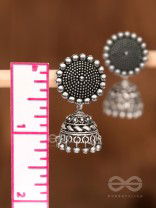 The Little Boho Button Jhumkis - Tiny Trinket Earrings