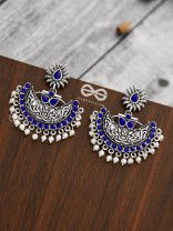 The Bohemian Elegance (Sapphire Blue) - Embellished Oxidised Collection