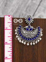 The Bohemian Elegance (Sapphire Blue) - Embellished Oxidised Collection