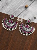 The Bohemian Elegance (Ruby Red) - Embellished Oxidised Collection