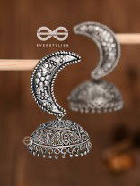 The Large Intricate Moon Statement Jhumkas
