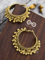 The Playful Elegance - Boho Hoop Earrings (Golden)