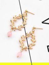 The Converging Golden Branches - Golden Casual Earrings