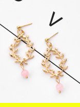 The Converging Golden Branches - Golden Casual Earrings