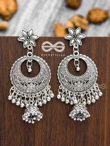 Intricate Floral Artwork Statement earrings