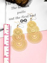 The Circular Illusion - Golden Statement Danglers