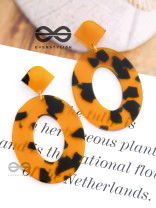 The Hypnotic Hues (Leopard) - Statement Acrylic Danglers