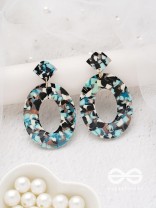 The Hypnotic Hues (Blue) - Statement Acrylic Danglers