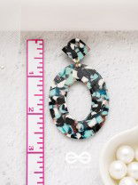 The Hypnotic Hues (Blue) - Statement Acrylic Danglers