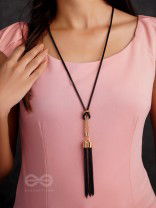 A Knotty Statement - Golden Long Neckpiece