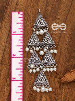 A Statement of Bohemian Geometry - Oxidised Boho Earrings