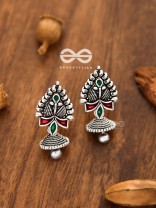The Little Meenakari Droplet Jhumkis - Tiny Trinket Earrings