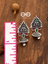 The Little Meenakari Droplet Jhumkis - Tiny Trinket Earrings