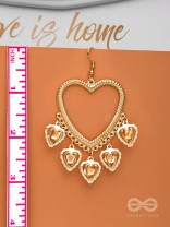 I'm all Heart - Studded Golden Danglers