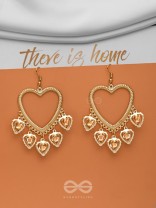 I'm all Heart - Studded Golden Danglers