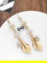 The Geometric Shimmery Danglers - The Golden Charm Collection