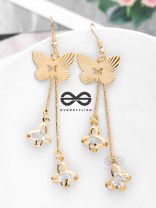 The Studded Dangling Butterflies - The Golden Charm Collection