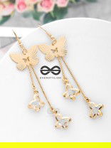 The Studded Dangling Butterflies - The Golden Charm Collection