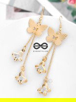 The Studded Dangling Butterflies - The Golden Charm Collection