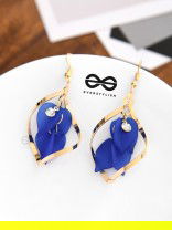 A Twisty Tale - Golden Casual Danglers (Royal Blue)