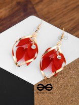 A Twisty Tale - Golden Casual Danglers (Rose Red)