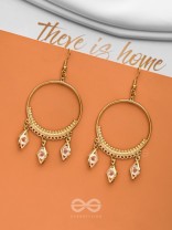The Studded Charms - Golden Light-weight Danglers 