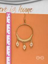 The Studded Charms - Golden Light-weight Danglers 