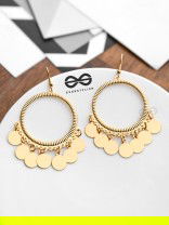 The Circular Charm Danglers - The Golden Charm Collection