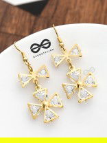 A Shimmery Statement Danglers - The Golden Charm Collection