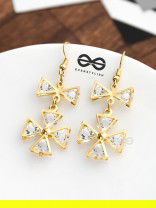 A Shimmery Statement Danglers - The Golden Charm Collection