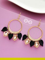 The bonafide elegance - leaf and pearl detailed danglers