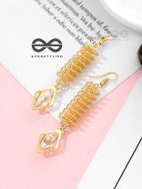 Spiralling in Style - Casual Golden Danglers