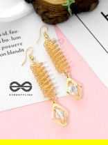 Spiralling in Style - Casual Golden Danglers