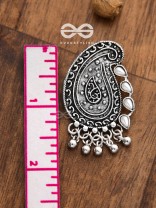 The Vintage Motifs Pearl Earrings- The Embellished Oxidised Collection