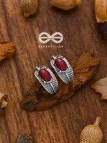 The Little Embellished Leaflets - Tiny Trinket Earrings