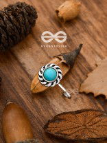 The Spiral Florals - Turquoise Boho Nosering