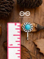 The Spiral Florals - Turquoise Boho Nosering