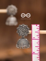 The captivating gaze stunning ethnic Jhumkis
