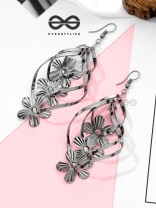 The Dark Intertwined Florals - Casual Daily-wear Danglers