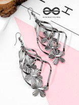 The Dark Intertwined Florals - Casual Daily-wear Danglers