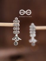 The Floral Delight Bell Jhumkis - Oxidised Boho Earrings