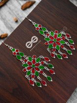 'An Ethnic Fantasy' - Statement Enamelled Ethnic Danglers