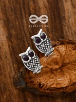 The Little Embellished Owls - Tiny Trinket Earrings