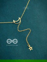 Wrapped In The Night-Sky - Golden Neckpiece With Anti-Tarnish Coating 