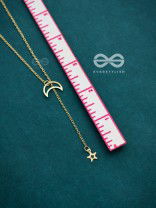 Wrapped In The Night-Sky - Golden Neckpiece With Anti-Tarnish Coating 