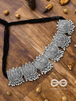 The Statement Lotus Choker - Oxidised Boho Collection