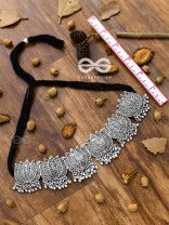 The Statement Lotus Choker - Oxidised Boho Collection