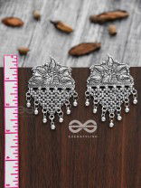 The Fanning Peacock Criss-Cross Statement Earrings